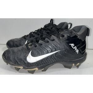Nike Cleats Alpha Menace 2 Fast Flex Youth Size 5 AQ7654-001 Black White